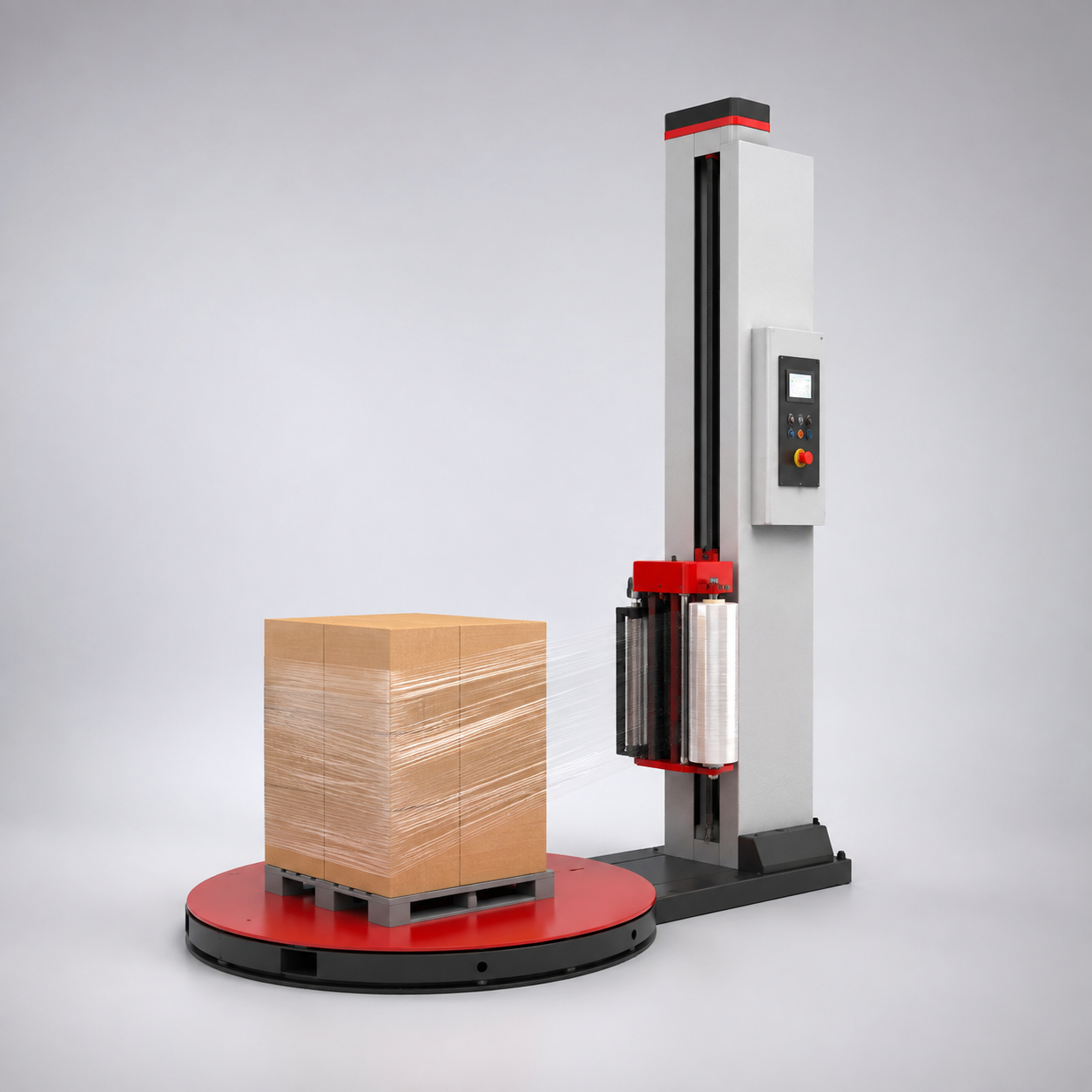 Pallet stretch wrapping machine